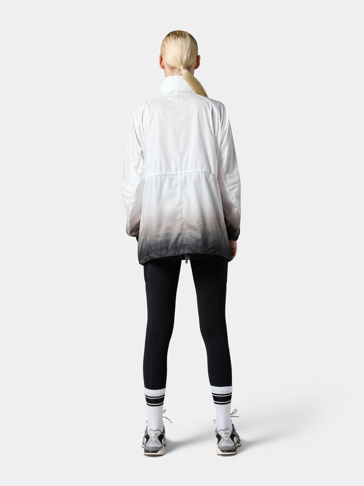 Back view of the Dusk Gradient jacket, the fade clearest from behind
