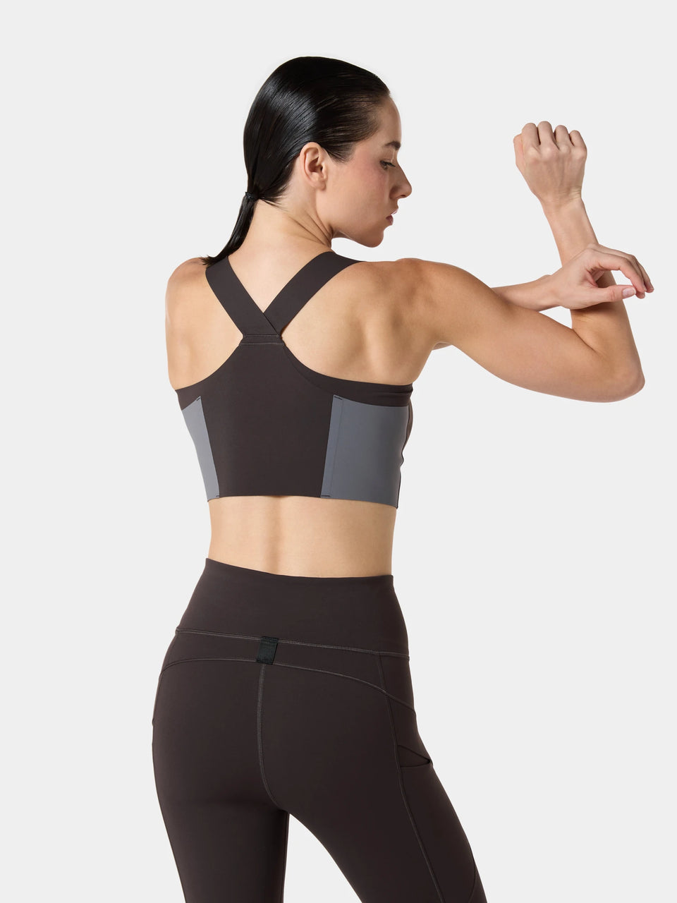 Fenggy SculptFit Zip Bra in Velvet Espresso, a second view
