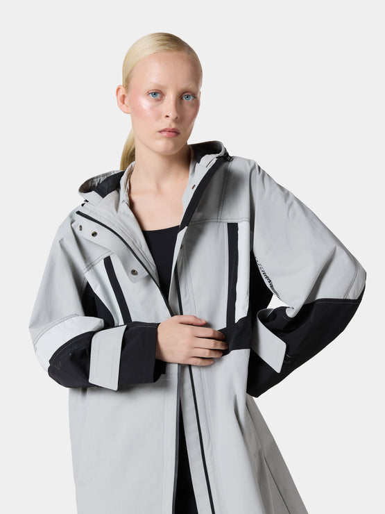 Fenggy VentCurve Packable Jacket in Frost Gray, full figure