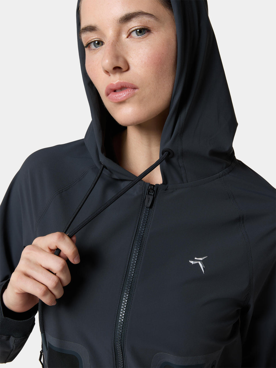 Tittallon Active Life Knitted Hooded Sport Jacket in Obsidian Gray, a second view