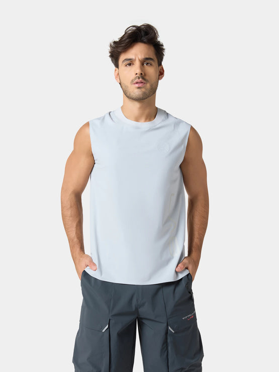 Tittallon Active Life Quick-Dry Sports Tank Top in Frost Gray, full figure