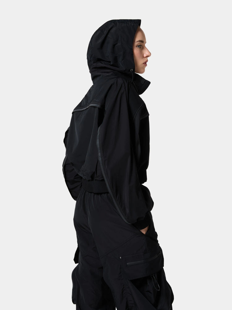 Fenggy FlexFit Reflective Windbreaker Jacket in Obsidian Black, a second view