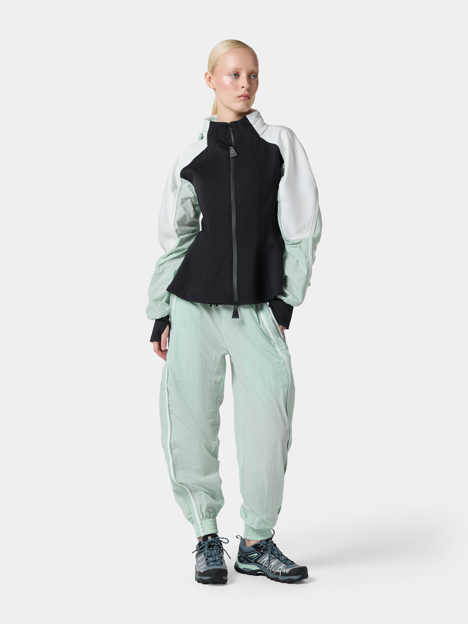 Fenggy GlassLine Panel Jacket in Mint Colorblock, a second view