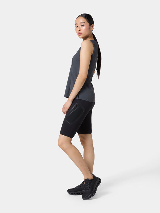 Tittallon Active Life Stretch Yoga Shorts in Obsidian Black, a second view
