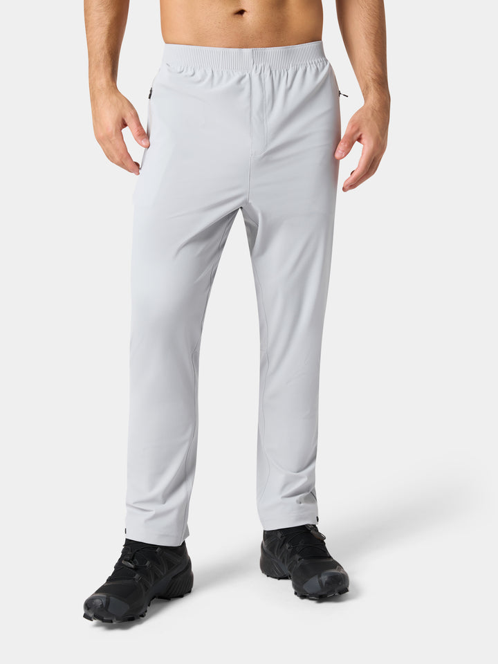 Tittallon Unisex Active Life Quick-Dry Knit Sports Pant in Frost Gray, full figure on a pale studio ground
