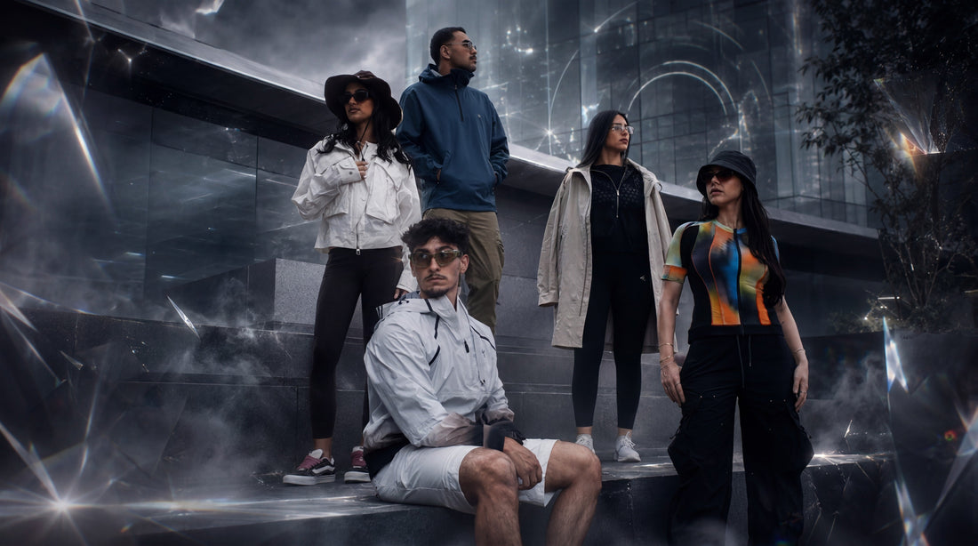 A contemporary architectural composition in Kuwait at the morning hour — a curated multi-brand fashion realm.